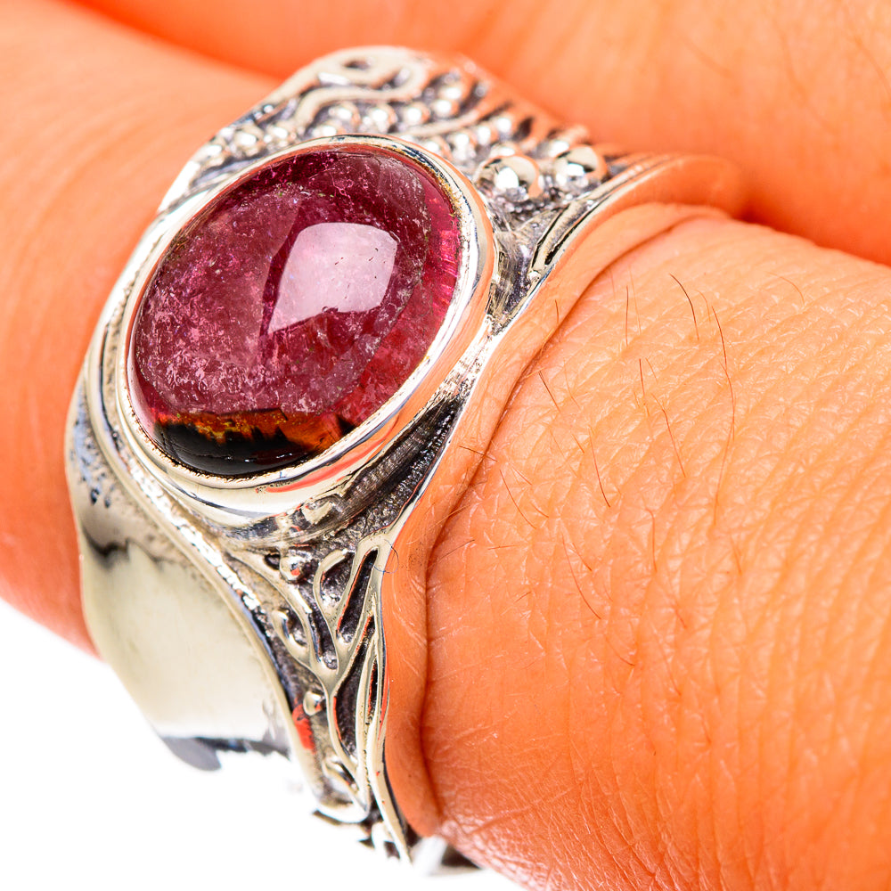 Pink Tourmaline Rings handcrafted by Ana Silver Co - RING103523