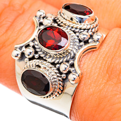 Garnet Rings handcrafted by Ana Silver Co - RING103524