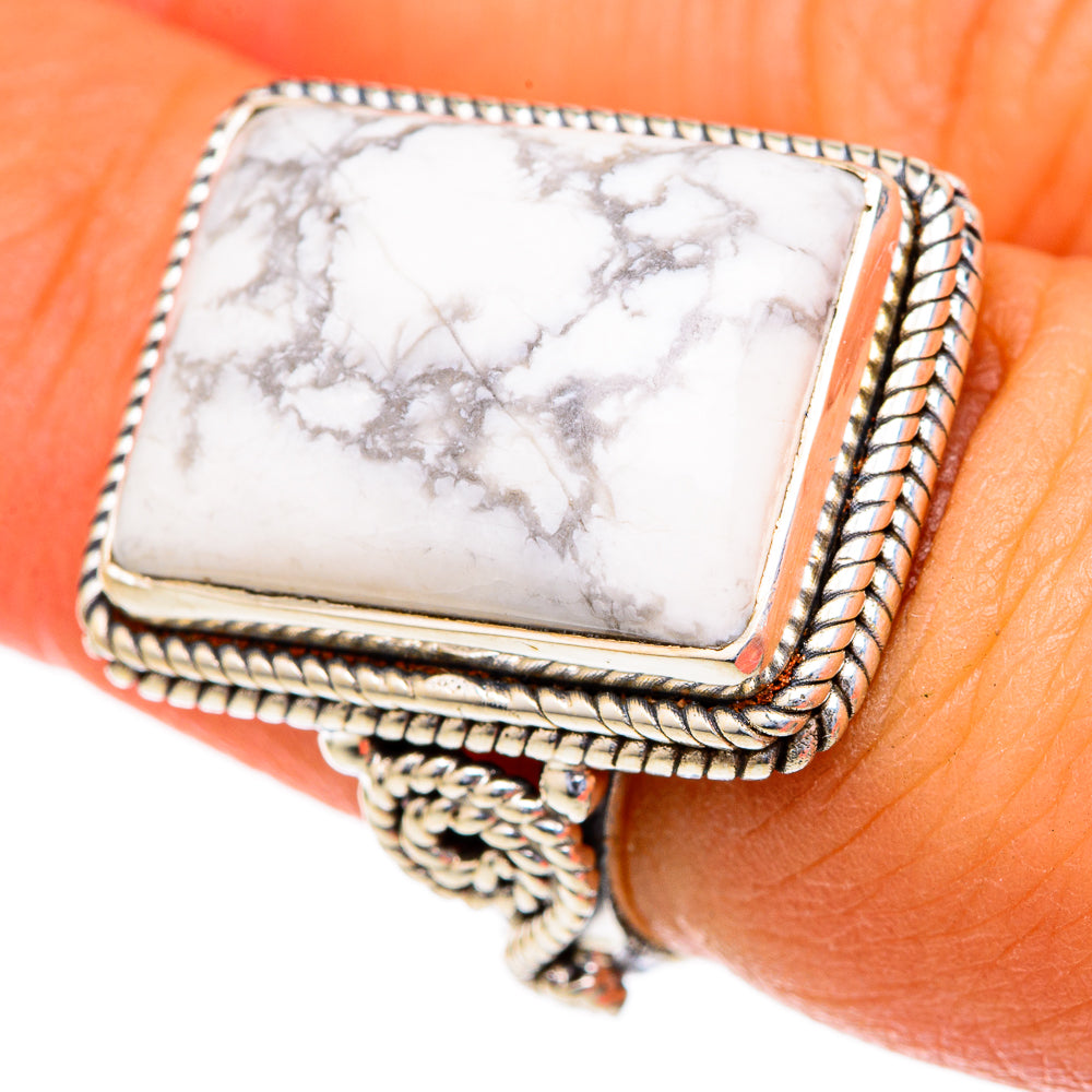 Howlite Rings handcrafted by Ana Silver Co - RING103533