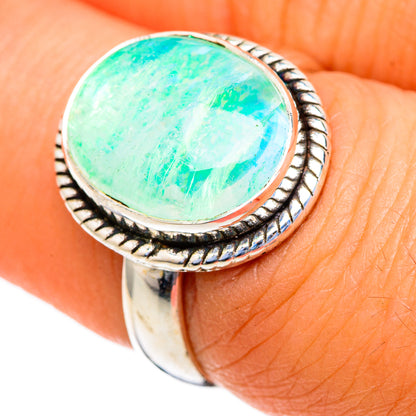 Green Moonstone Rings handcrafted by Ana Silver Co - RING103547