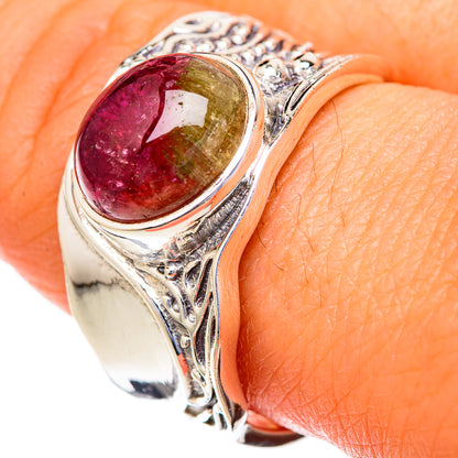 Watermelon Tourmaline Rings handcrafted by Ana Silver Co - RING103552