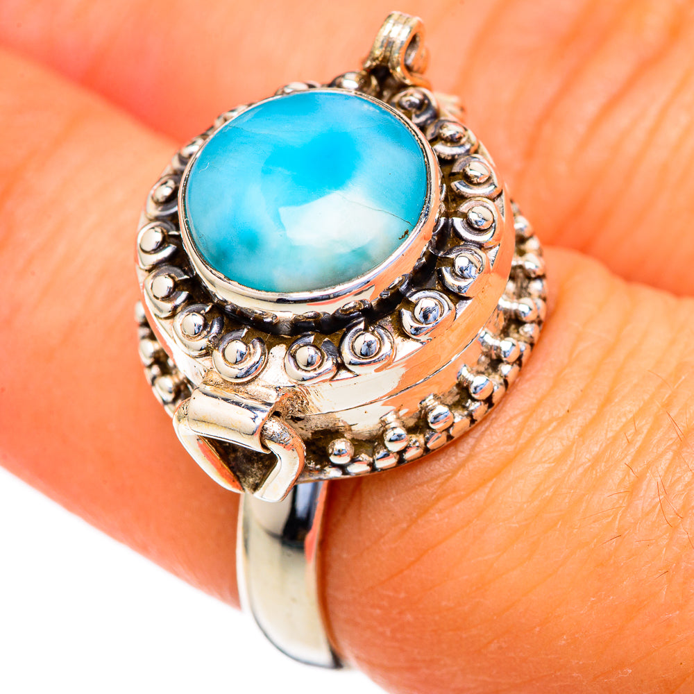 Larimar Rings handcrafted by Ana Silver Co - RING103571