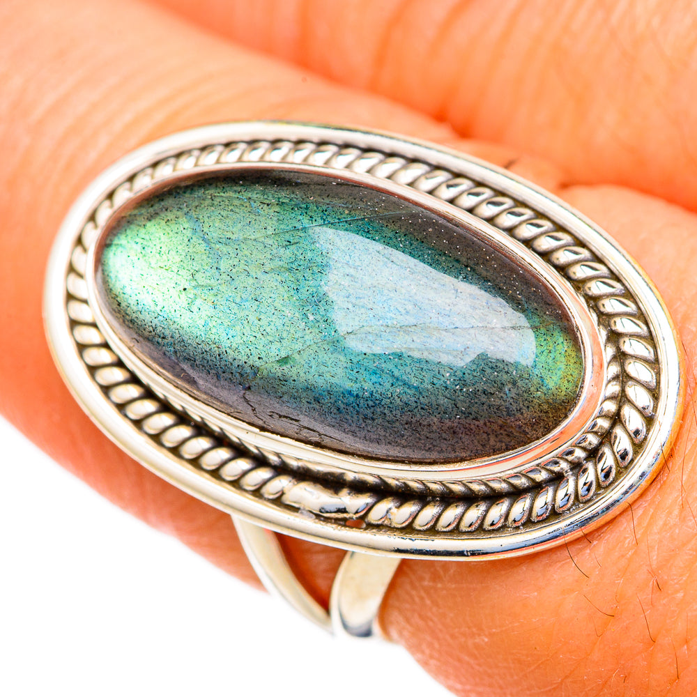 Labradorite Rings handcrafted by Ana Silver Co - RING103574