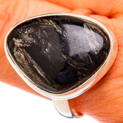 Golden Seraphinite Rings handcrafted by Ana Silver Co - RING103575