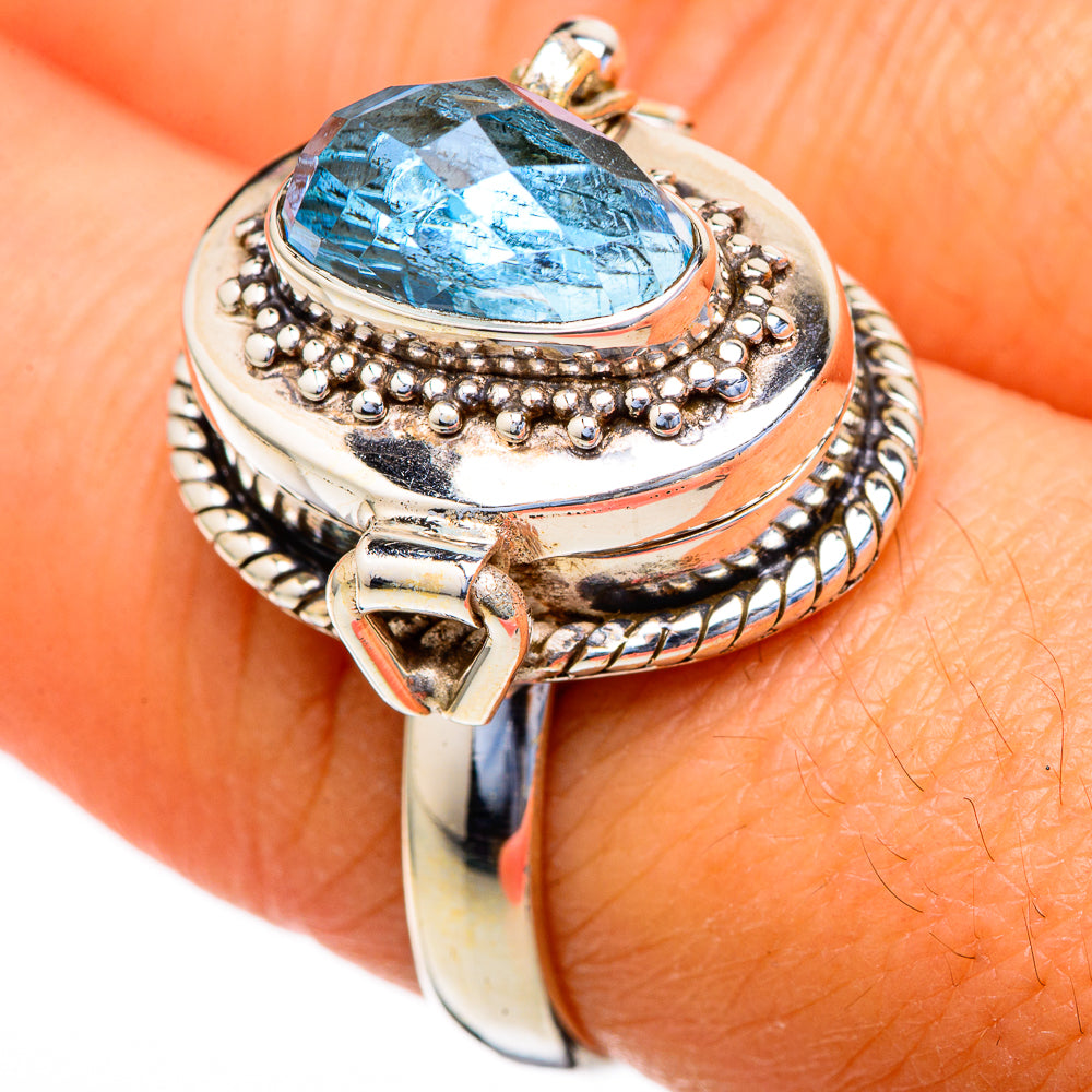 Blue Topaz Rings handcrafted by Ana Silver Co - RING103597