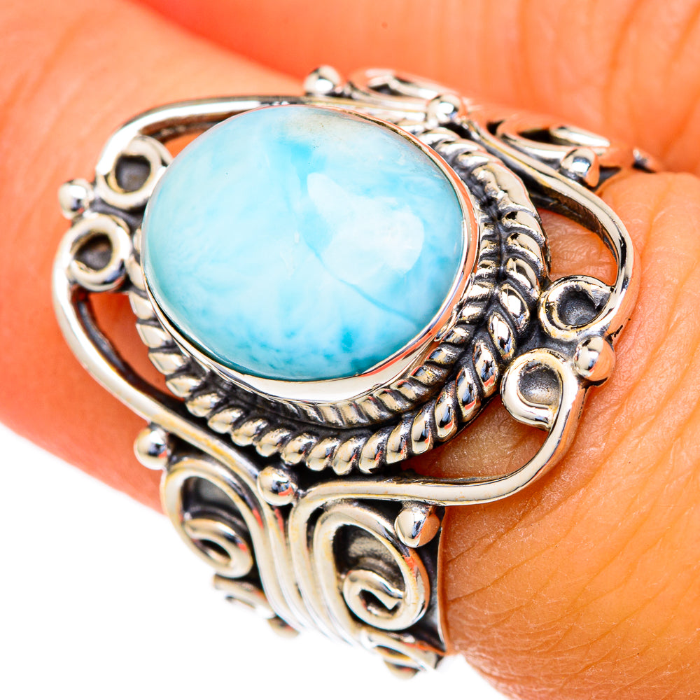 Larimar Rings handcrafted by Ana Silver Co - RING103600