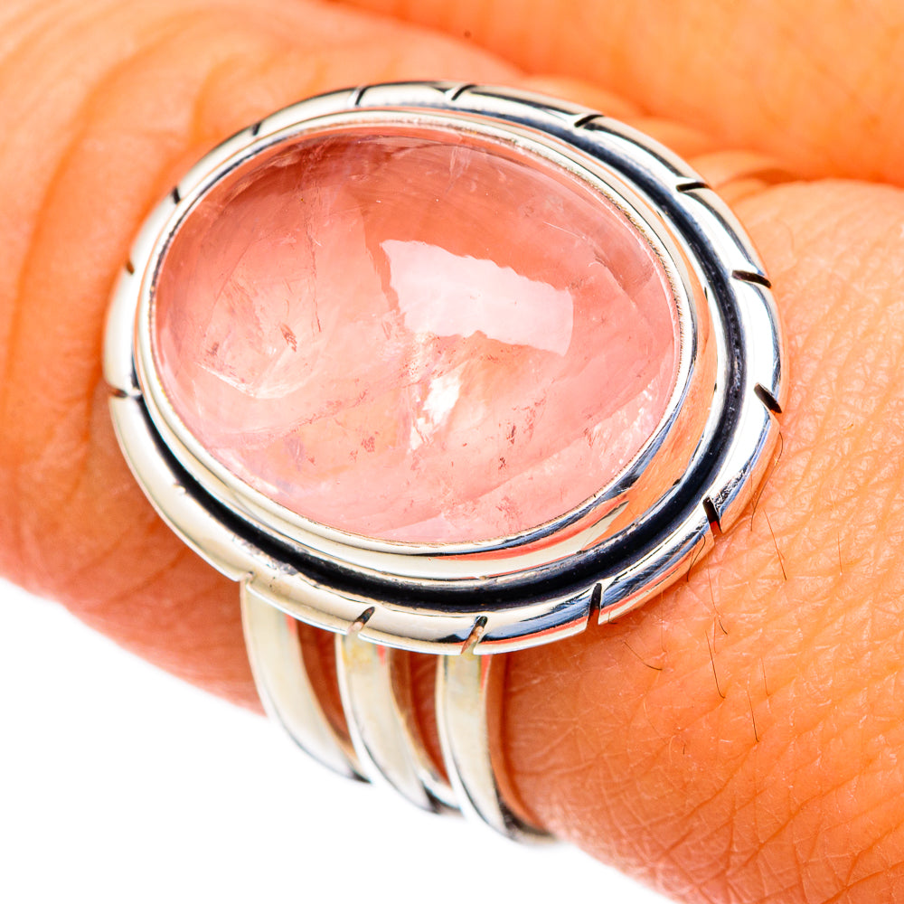 Rose Quartz Rings handcrafted by Ana Silver Co - RING103610