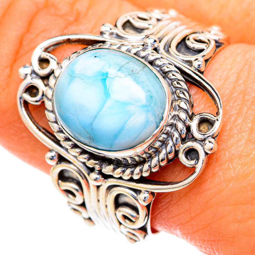 Larimar Rings handcrafted by Ana Silver Co - RING103631