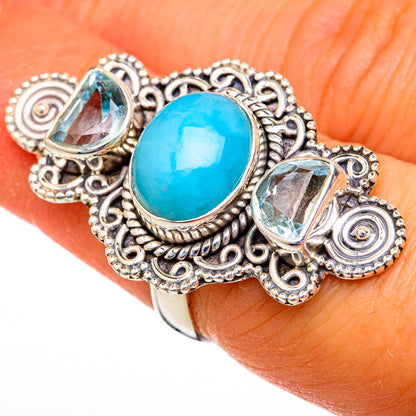 Larimar Rings handcrafted by Ana Silver Co - RING103636