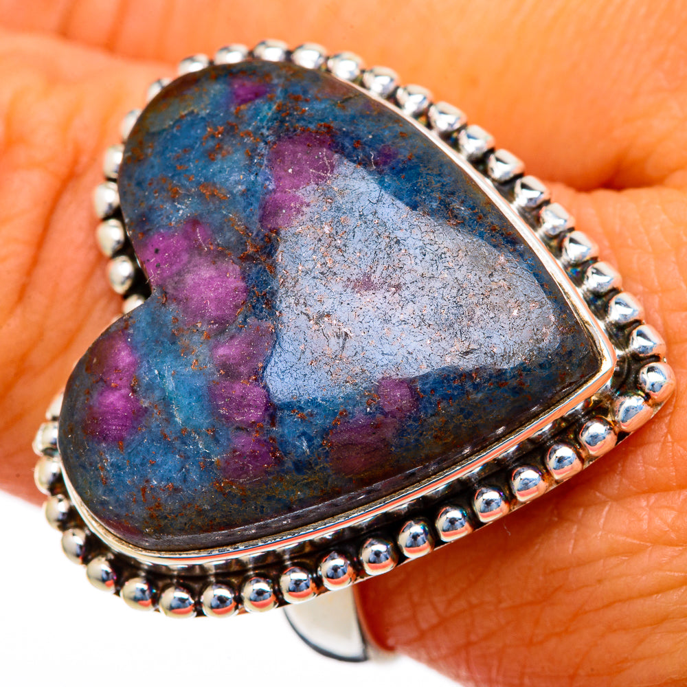 Ruby Fuchsite Rings handcrafted by Ana Silver Co - RING103641