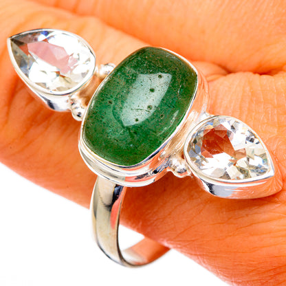 Green Aventurine Rings handcrafted by Ana Silver Co - RING103647