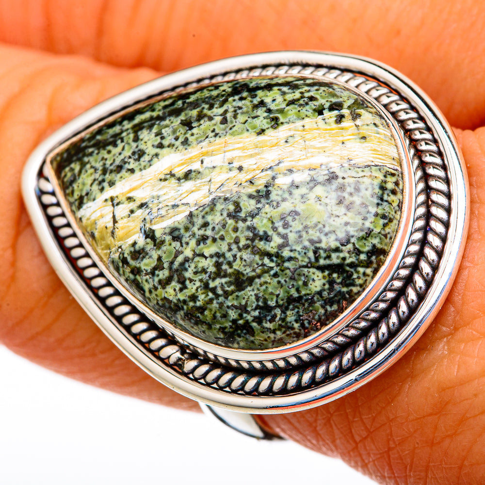 Lizard Jasper Rings handcrafted by Ana Silver Co - RING103649