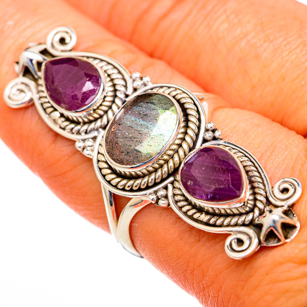 Labradorite Rings handcrafted by Ana Silver Co - RING103667