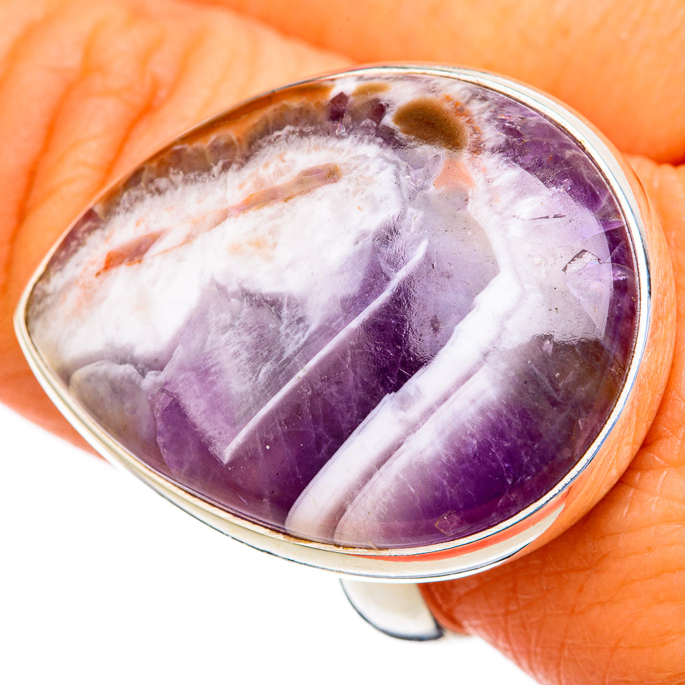Chevron Amethyst Rings handcrafted by Ana Silver Co - RING103676