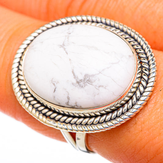 Howlite Rings handcrafted by Ana Silver Co - RING103682
