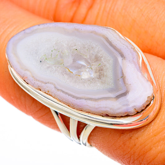 White Geode Slice Rings handcrafted by Ana Silver Co - RING103685