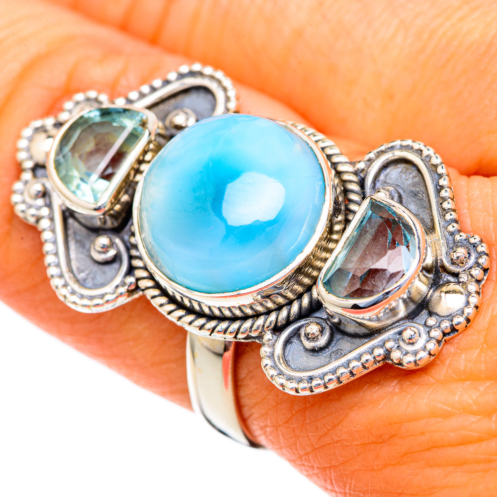 Larimar Rings handcrafted by Ana Silver Co - RING103692