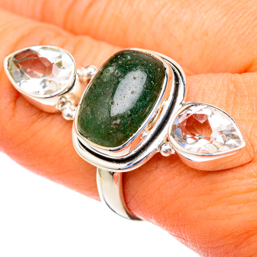 Green Aventurine Rings handcrafted by Ana Silver Co - RING103703