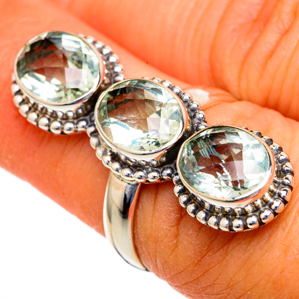 Green Amethyst Rings handcrafted by Ana Silver Co - RING103704