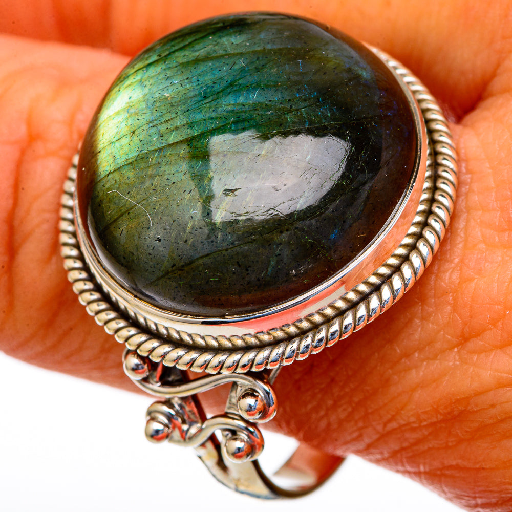 Labradorite Rings handcrafted by Ana Silver Co - RING103709