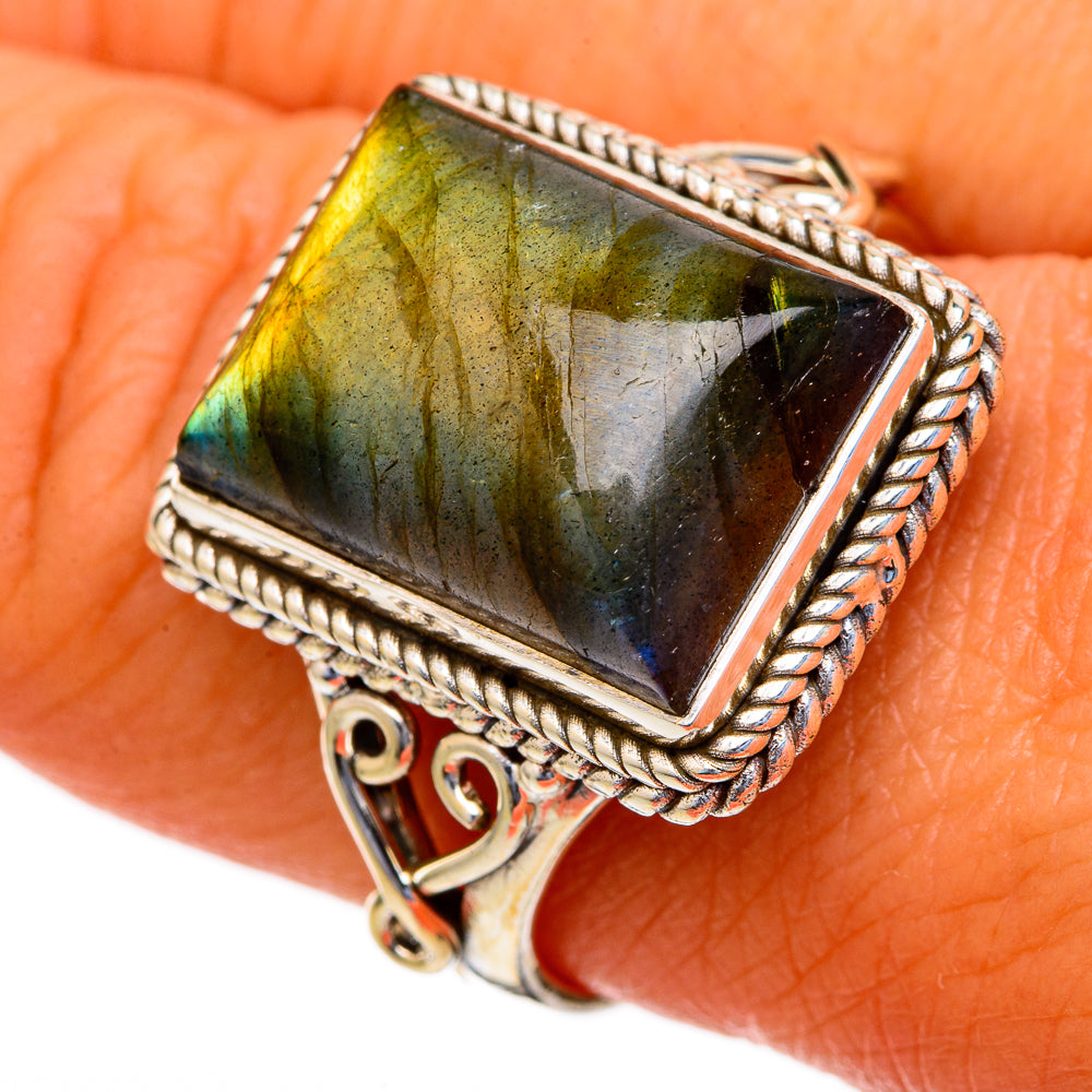 Labradorite Rings handcrafted by Ana Silver Co - RING103711