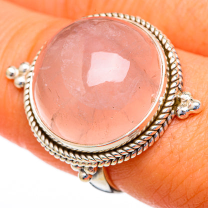 Rose Quartz Rings handcrafted by Ana Silver Co - RING103723