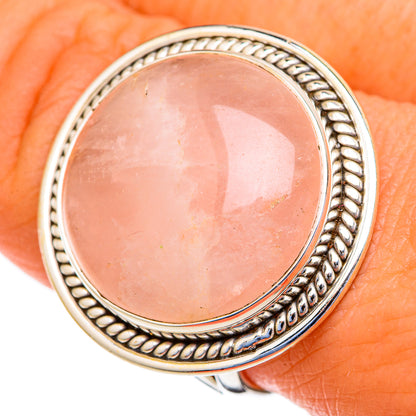 Rose Quartz Rings handcrafted by Ana Silver Co - RING103726
