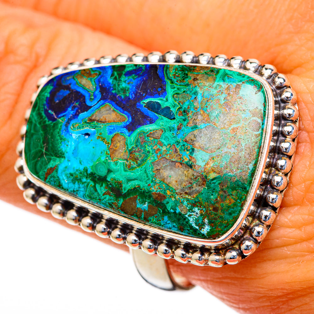 Chrysocolla Rings handcrafted by Ana Silver Co - RING103743