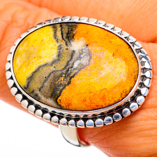 Bumble Bee Jasper Rings handcrafted by Ana Silver Co - RING103745