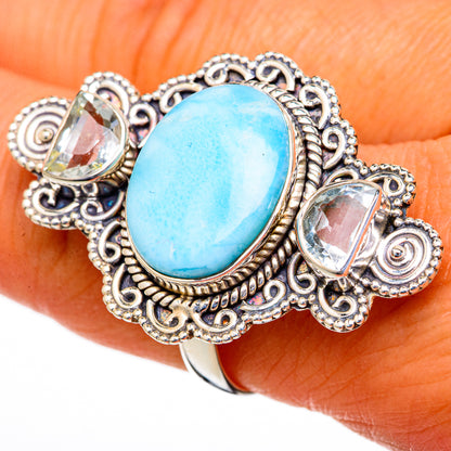 Larimar Rings handcrafted by Ana Silver Co - RING103753