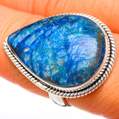 Chrysocolla In Quartz Rings handcrafted by Ana Silver Co - RING103754