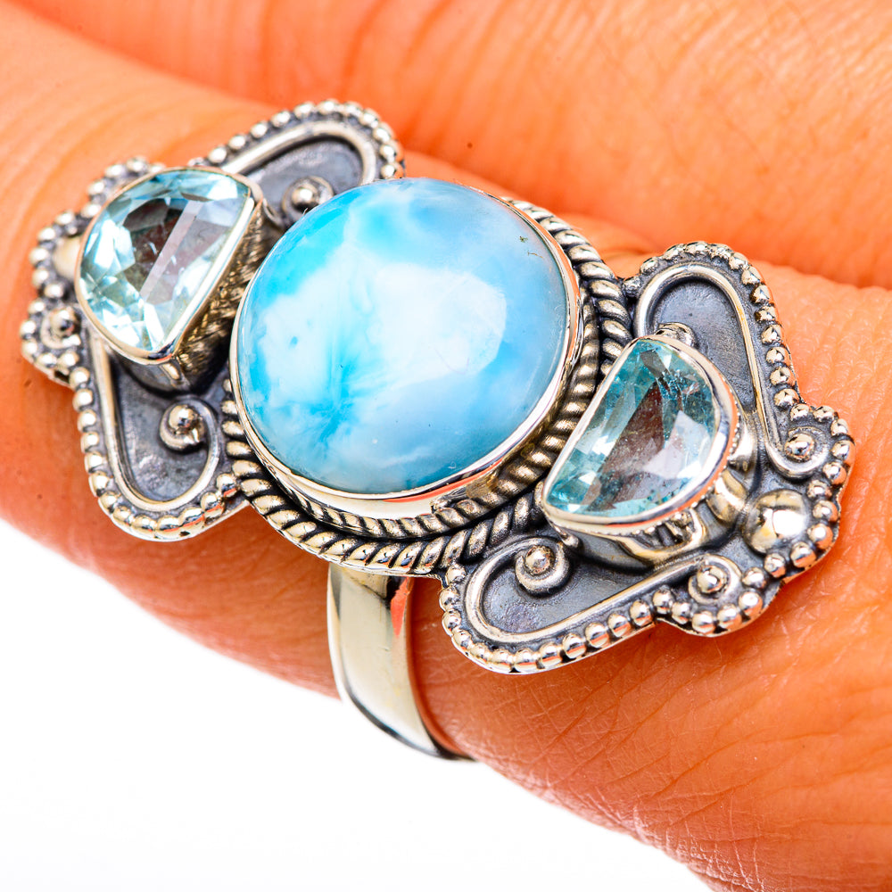 Larimar Rings handcrafted by Ana Silver Co - RING103755