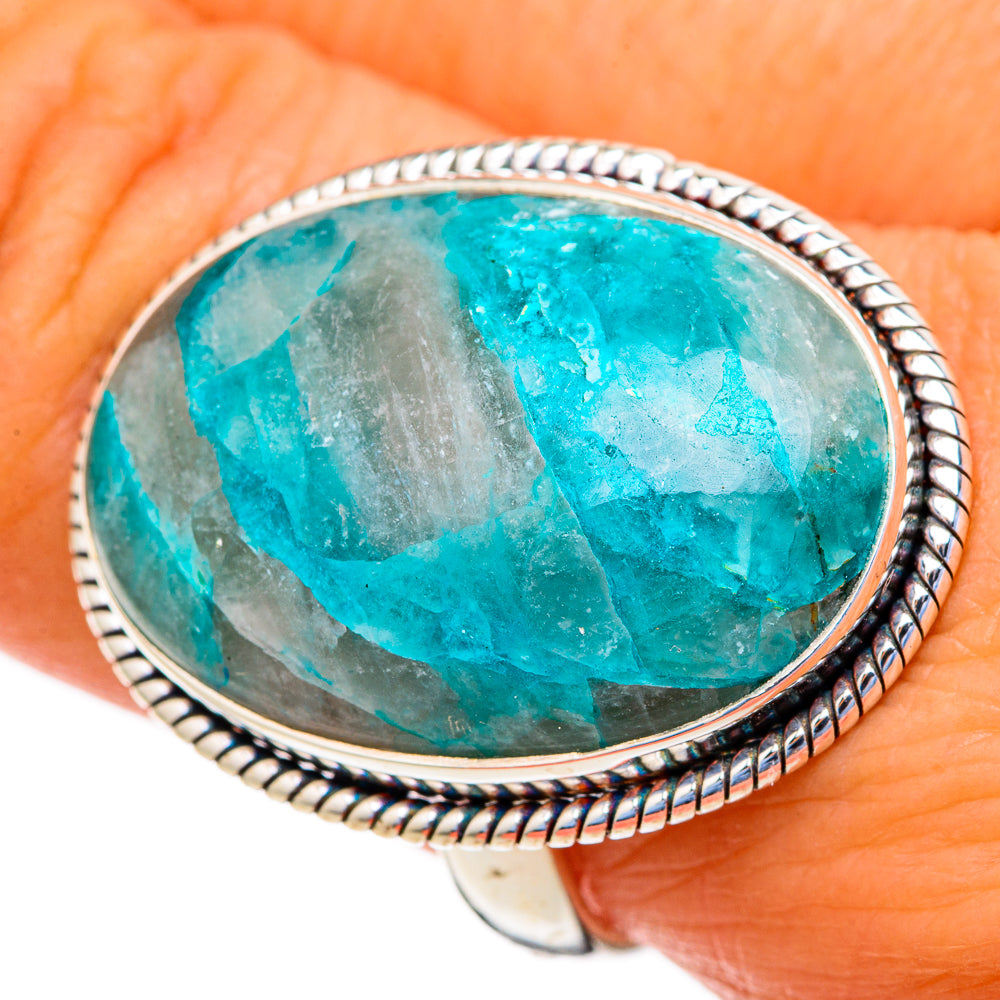 Chrysocolla In Quartz Rings handcrafted by Ana Silver Co - RING103757