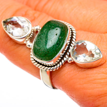 Green Aventurine Rings handcrafted by Ana Silver Co - RING103760