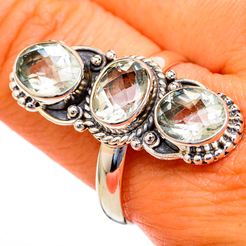 Green Amethyst Rings handcrafted by Ana Silver Co - RING103764