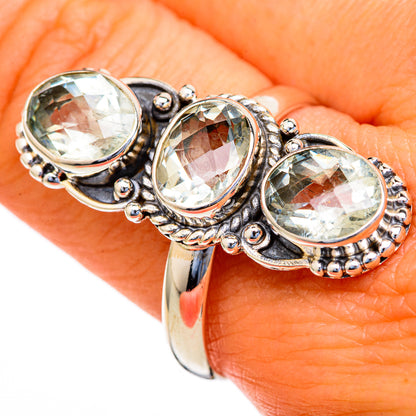 Green Amethyst Rings handcrafted by Ana Silver Co - RING103764
