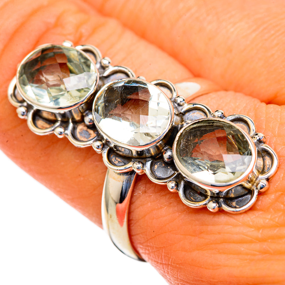 Green Amethyst Rings handcrafted by Ana Silver Co - RING103782