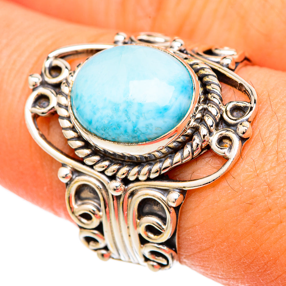 Larimar Rings handcrafted by Ana Silver Co - RING103785