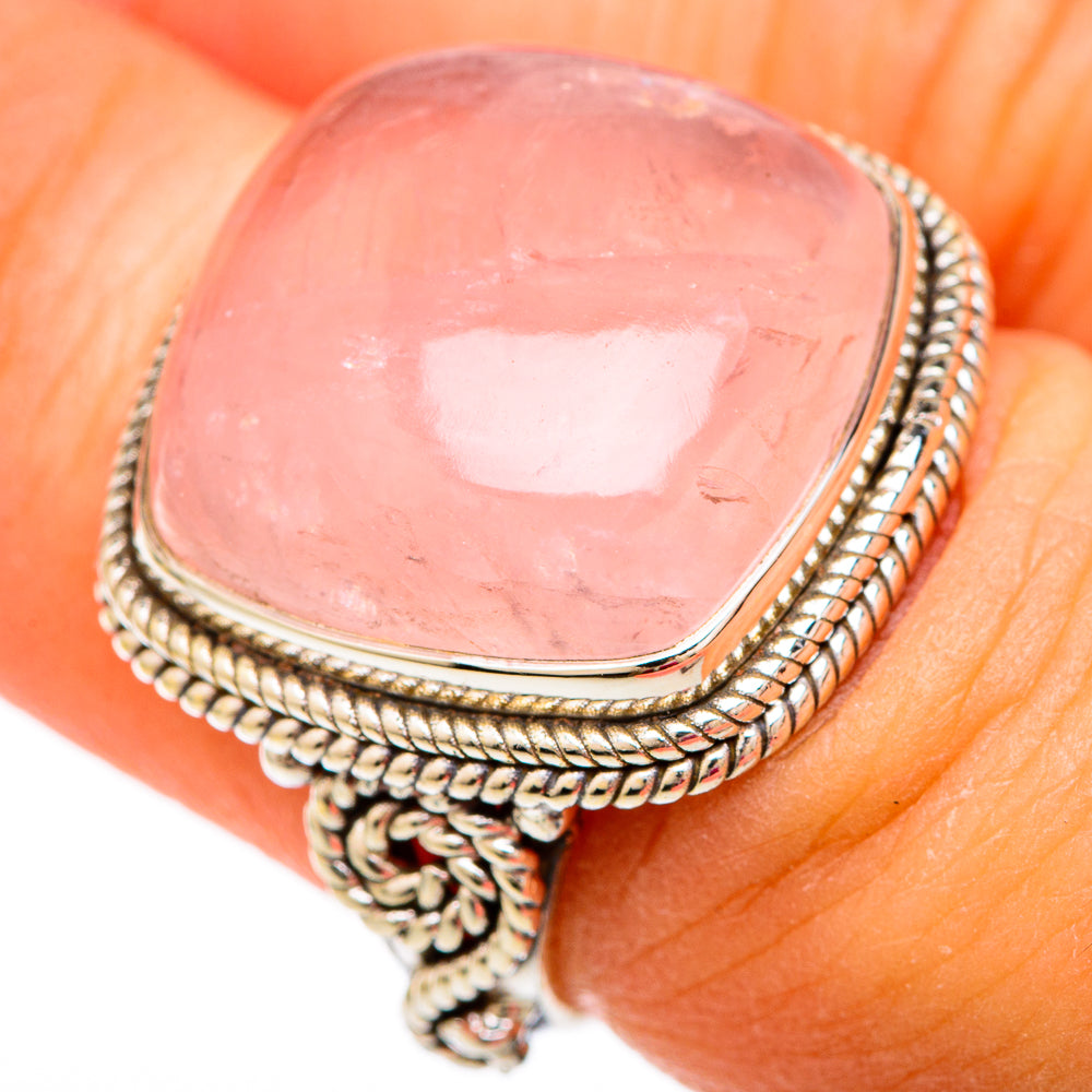 Rose Quartz Rings handcrafted by Ana Silver Co - RING103789