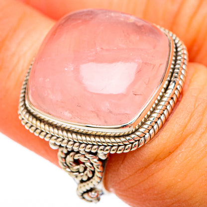 Rose Quartz Rings handcrafted by Ana Silver Co - RING103789