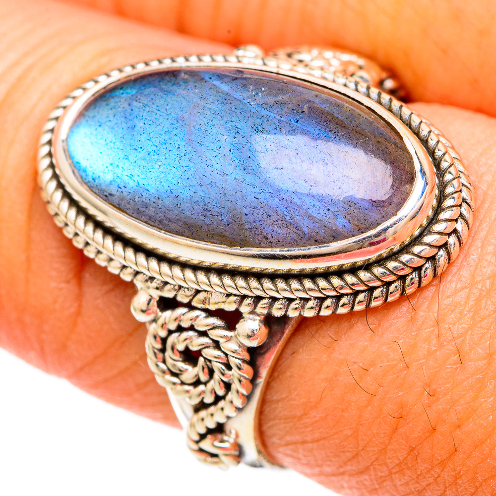 Labradorite Rings handcrafted by Ana Silver Co - RING103798