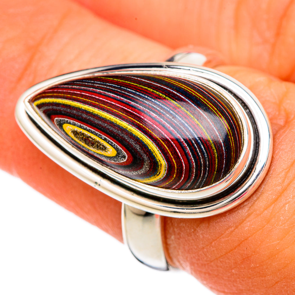 Fordite Rings handcrafted by Ana Silver Co - RING103802