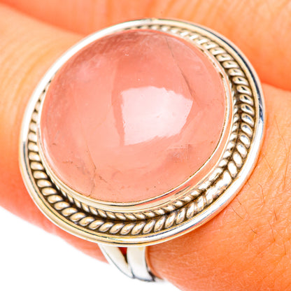 Rose Quartz Rings handcrafted by Ana Silver Co - RING103803