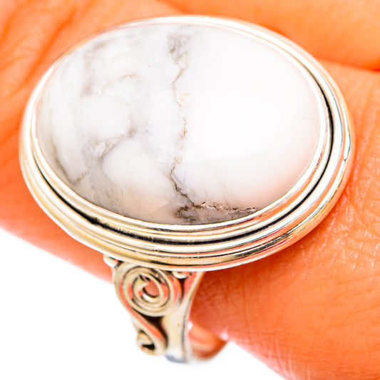 Howlite Rings handcrafted by Ana Silver Co - RING103815