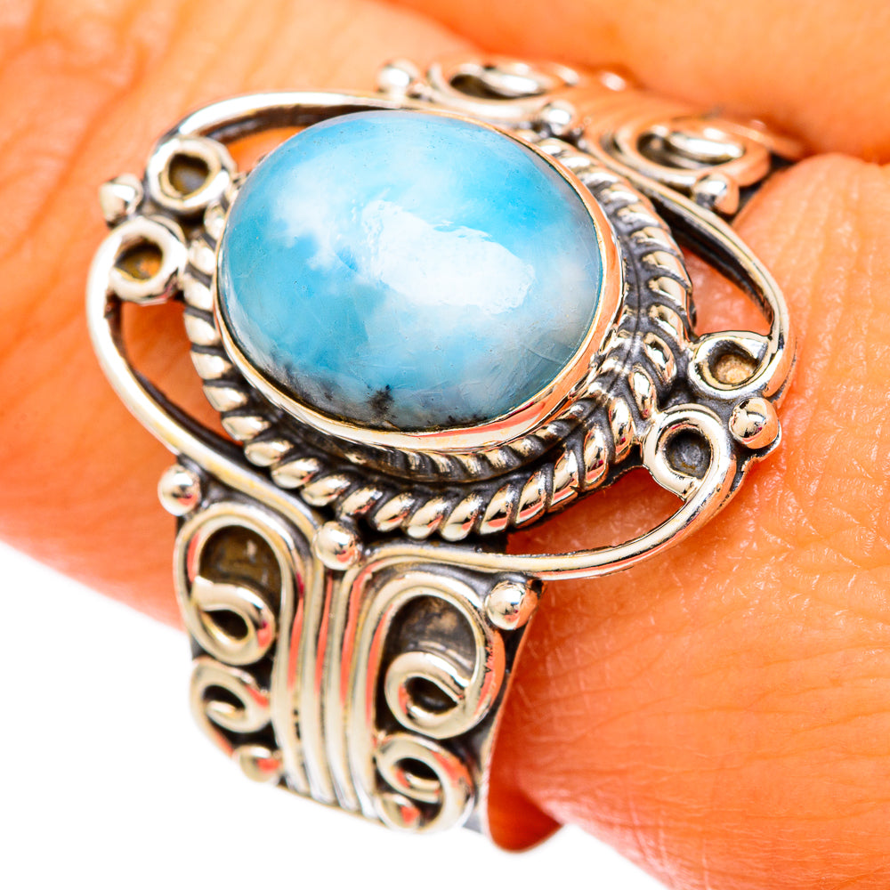 Larimar Rings handcrafted by Ana Silver Co - RING103820