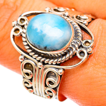 Larimar Rings handcrafted by Ana Silver Co - RING103820