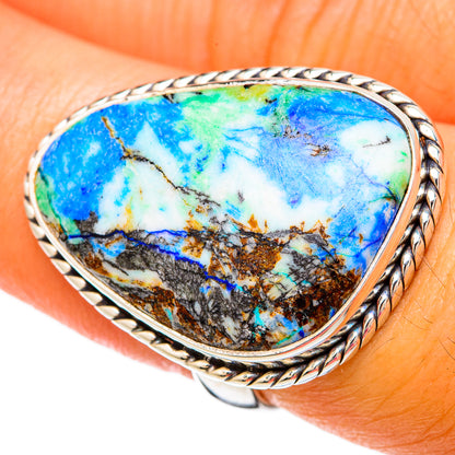 Azurite Rings handcrafted by Ana Silver Co - RING103828