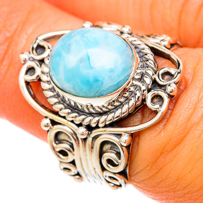 Larimar Rings handcrafted by Ana Silver Co - RING103836