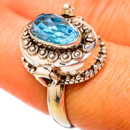 Blue Topaz Rings handcrafted by Ana Silver Co - RING103848