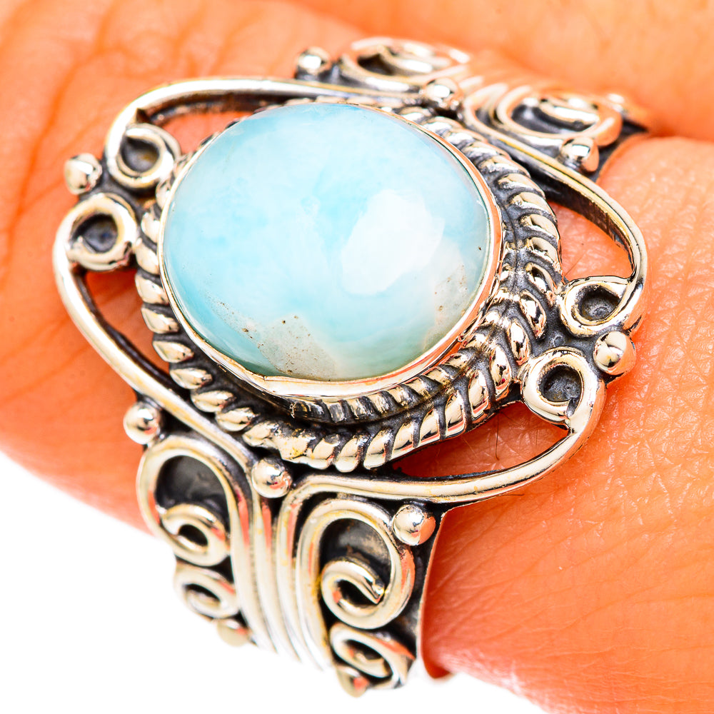 Larimar Rings handcrafted by Ana Silver Co - RING103858